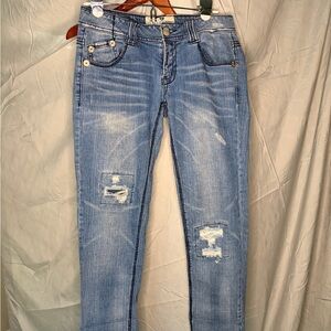 Jolt Light Blue Distressed Skinny Jeans